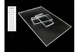 100 Laser Cut Clear Acrylic Blank Shapes for Wedding Welcome or Table Signs, Seating Place Cards & Numbers Guestbook Birthday