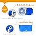 Hapinnex Easy Spin 360° Press Mop Bucket Set - Push & Pull Rotation - Liquid Drain Hole - Easy Wring with Reusable Mop Heads - Non Pedal