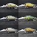 wLure Minnow Crankbait for Bass Fishing Bass Lure Jerkbait Fishing Lure (HC55KB, with Tackle Box)