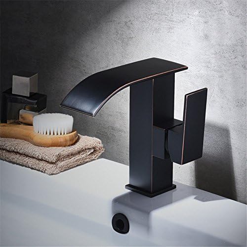 Gyps Faucet Basin Mixer Tap Waterfall Faucet Antique Bathroom Mixer Bar Mixer Shower Set Tap antique bathroom faucet The bathrooms are black waterfall faucet surface sink hot and cold personality crea