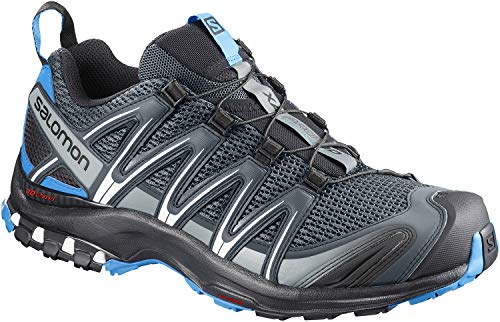 Salomon Men's XA PRO 3D Trail Running Shoe, Stormy Weather/Black/Hawaiian Surf, 10 M US