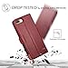 TUCCH iPhone 8 Plus Wallet Case, iPhone 7 Plus Case [Card Slot] Leather Flip Wallet Phone Case for iPhone 8 Plus / 7 Plus (5.5 Inch), Red