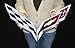 C7 Corvette Crossed Flag Wall Emblem Large Metal Art 2014 Through 2019 Full 24