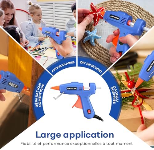 Pistolet à Colle Chaude - 20W 30pcs 7mm*130mm Bâtons de Colle