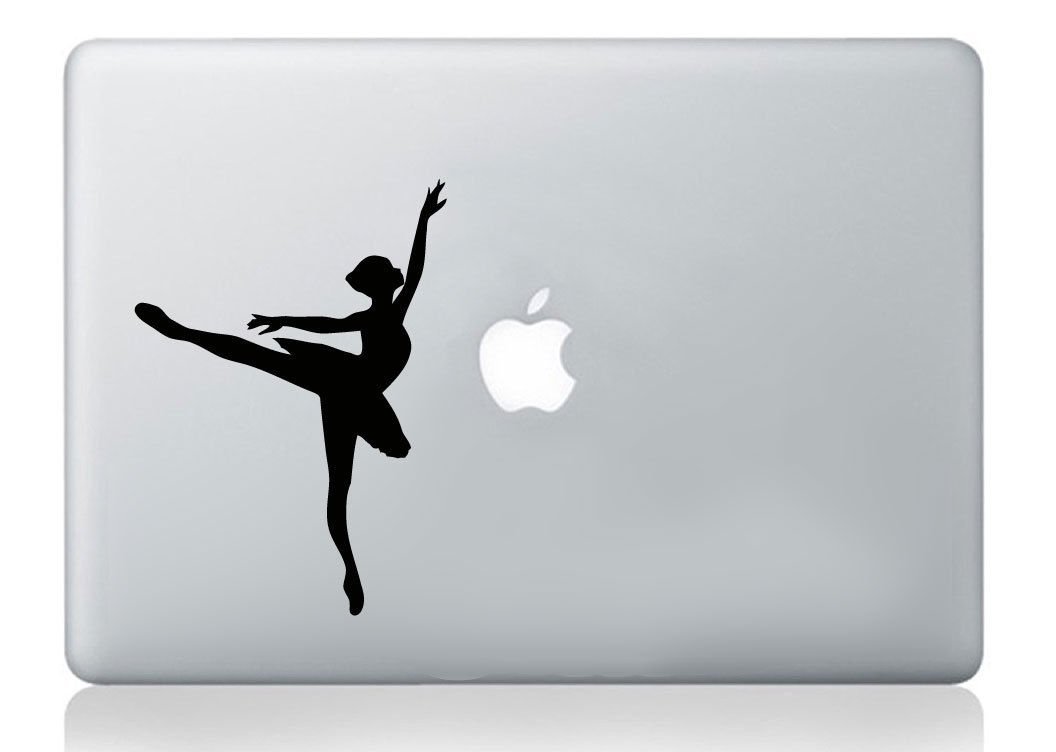 Laptop Sticker Dancing Ballerina Silhouette Laptop Decal Vinyl Skin Sticker Mural Art Compatible with Apple MacBook
