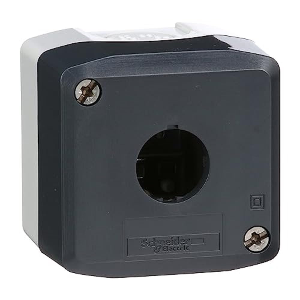 Schneider Electric Empty enclosure, plastic, dark grey lid, for push button Ø22, 1 cut-out — image 1