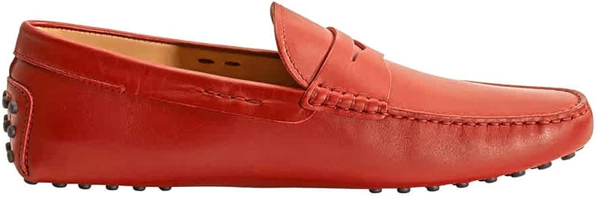 red leather moccasins