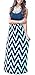 LIYOHON Women's Summer Maxi Dress Boho Loose Striped Floral Printed Casual Sleeveless Party Tank Long Dresses (YH-Navy, XX-Large)