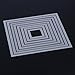 Whitelotous Cutting Dies Cut Dies Stencil Metal Template Mould for DIY Scrapbook Album Paper Card (8 pcs Squares)