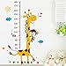 Kids Room Removable Cartoon Animal Giraffe Height Ruler Wall Sticker Wallpaper