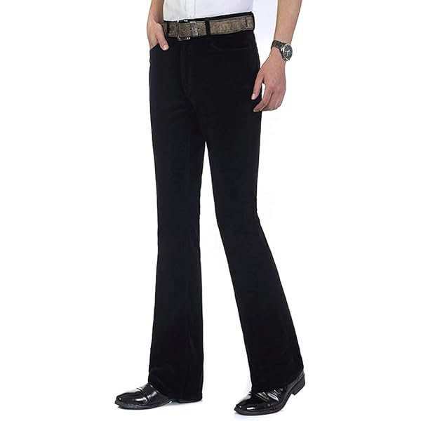 Pantalon Évasé Pour Homme - Style Rétro Années 70 - Coupe Large, Confortable - Idéal Pour Fêtes, Carnaval, Déguisement Disco