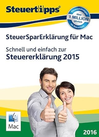 SteuerSparErklärung 2016 - Mac-Version (für Steuerjahr 2015) [Mac Download]