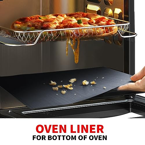 Large Oven Liners for Bottom of Electric Gas Oven, Reusable Heavy