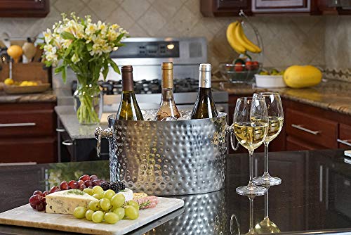 Chic Chill Handcrafted Artisan 3 bottle Champagne and Wine Chiller (Stainless Steel)