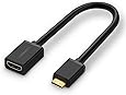 UGREEN Mini HDMI to HDMI Adapter Cable, HDMI Type C to Type A Converter Support 3D, 4K Vision Transfer Suitable for Mini HDMI Equipped Nikon D5500, Fuji X100S Camera, Canon XA20 HD, Sony HDR-XR500 Camcorder, Raspberry Pi Zero, Lenovo Yoga 12 ThinkPad Laptop, RCA Maven Pro 11.6 Tablet and More