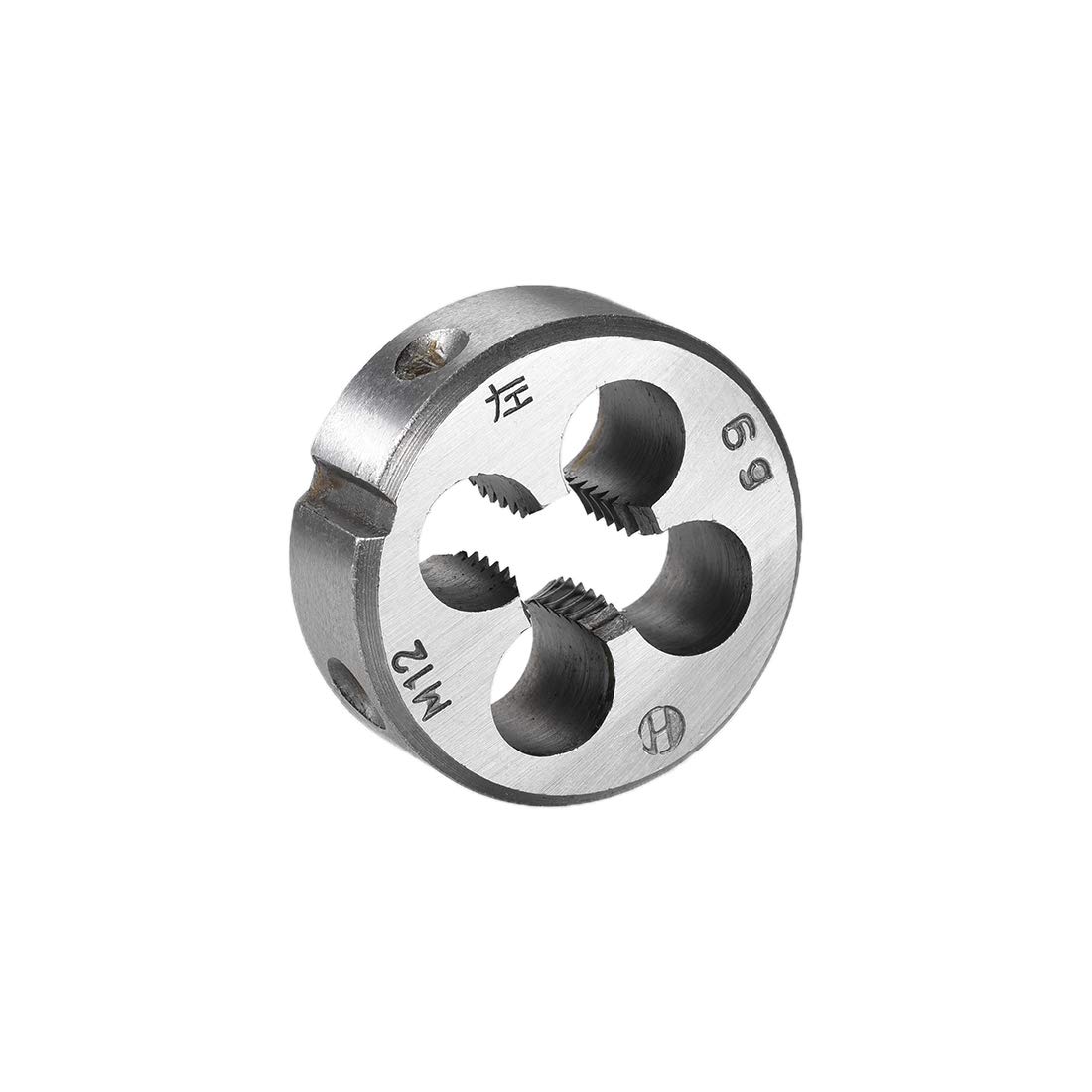 uxcell M12 X 1.75 Metric Round Die, Machine Thread Left Hand Threading Die, Alloy Steel Screw Thread Cutting Die