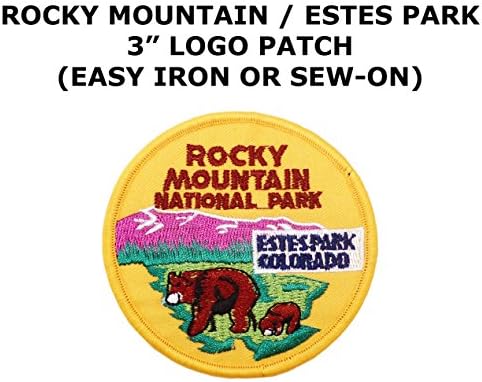 Rocky Mountains Estes Park Colorado Travel Life of Adventure National Park Souvenir Vacation Hiking Camping Outdoors Theme Cosplay DIY Decorative Embroidered Sew or Iron-on Patch By US Family Brand