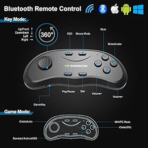 Pansonite 3D VR Glasses Virtual Reality Headset with Remote Controller for VR Games & 3D Movies, Lightweight and Comfortable with Adjustable Lenses & Head Strap,Fit for iOS & Android Smartphone from Pansonite