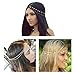 Zealmer 3 Pieces Head Chain Gold Crystal Headbands Disc Sequins Hair Band Headpiece Jewelry for Girls