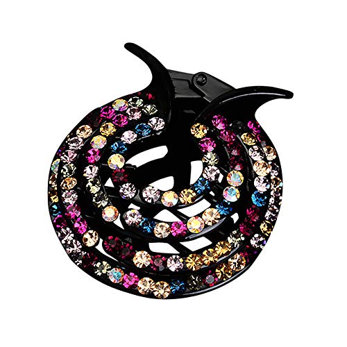 WensLTD Clearance! Women Girls Hair Clips Nest Rhinestone Hairpin Ponytail Bun Holder Accessory (C)
