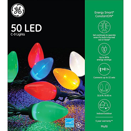 GEEnergySmart50MulticolorLEDC9HolidayChristmasLights326ft
