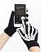 Simplicity Unisex Full/Half Finger Skeleton Gloves Glow in The Dark Knit Gloves