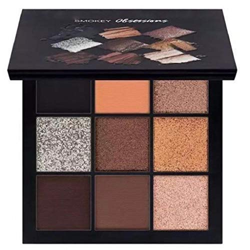 Londony Pigmented Matte and Shimmer 9 Colors Chunky Eyeshadow Palette Pop Colors Blendable Eye Shadow Powder Make Up