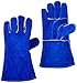 US Forge 400 Welding Gloves Lined Leather, Blue - 14" primary
