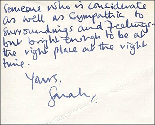 Amazon Com Sarah Fergie Duchess Of York Ferguson Autograph Letter Signed 11 02 1989 Entertainment Collectibles