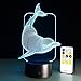 Kids Night Light Animal Dolphin 7 Colors Change with Remote Control Gifts for Kids or Animal Lover Gift Ideas by Easuntec (Dolphin)