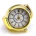 Fashion Gold Tone Quartz Finger Ring Watch with Gift Box