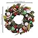 Valery Madelyn Pre-Lit Christmas Wreath for Front Door with Lights, 24 Inch Large Lighted Christmas Wreath with Red Green White Xmas Ball for Fireplace Window Outdoor Table Centerpiece Decoration