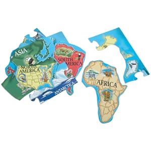 Melissa & Doug World Map Jumbo Jigsaw Floor Puzzle (33 pcs, 2 x 3 feet)