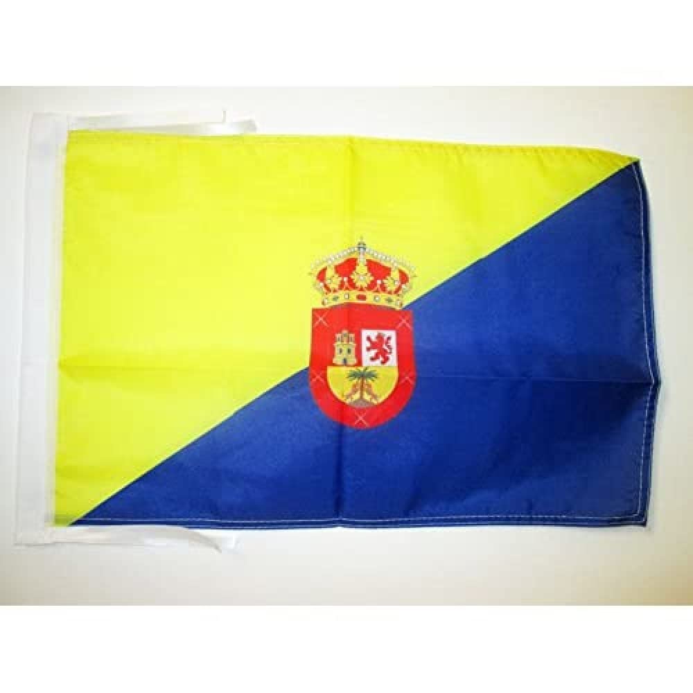 AZ FLAG - Gran Canaria Flag - 18'' x 12'' - 100% Polyester Canary Islands Small Banner with Two Cords - Fade Resistant - Vivid Colors - 18x12 in - 45x30 Cm โ image 1