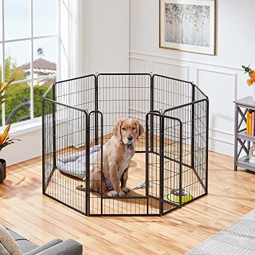 Yaheetech Dog Playpen Outdoor, 8 Panel Dog Fence 40" Indoor Pet Pen for