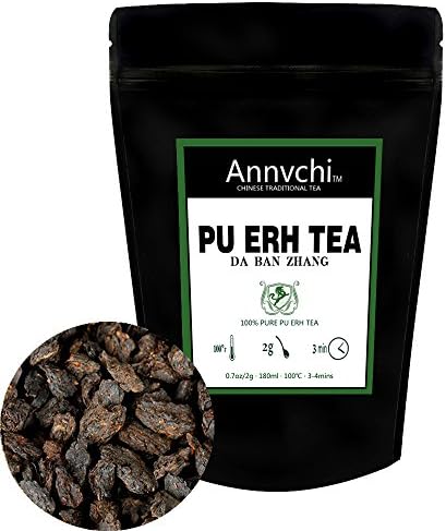 Puerh Tea Loose Leaf Cha TOU (64 Cups) - Fermented Ripe Puerh Tea - 5 Years Aged Loose Leaf - Caffeine Level High - Weight Loss Tea - Aged Black Tea Puerh from China - 128g (4.5oz)