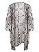 Lightweight Chiffon Cardigan Printed Relaxed Kimono Tops Beach Bikini Cover ups Blouse Size L