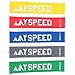 MYSPEED Resistance Loop Exercise Bands ( Set of 5 ), Best for Working Out, Crossfit, Home Fitness, Physical Therapy. Used for Shaping Muscles, Arms, Legs and Back - Booklet and Carry Bag.