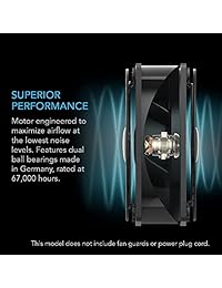 Ventilador de refrigeración AC infinity hs1238 a, 115 V AC, 120 mm x 38 mm de alta velocidad