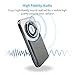 Archeer Bluetooth Speakers with Pocket Radio, Ultra Slim Portable Mini Speakers with LED Light, Aux-in, Build-in Microphone for iPhone Samsung iPad Tablet Computer - Grey