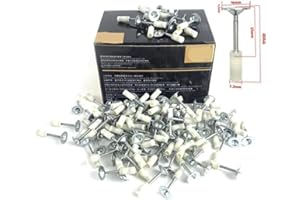 AIFEELIFE 200Pcs Round Nails for Mini Steel Nails Guns 7.3 mm Nail Gun Nail Hand-Steel Nail Concrete Wall Fastening Cable Duct Fixing Device Nail Gun Accessories