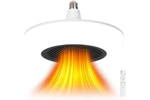PTC Electric Heating Fan Light 470W 110-240v Ceiling Heater with Remote Control and Light，Heater Fan Light Home Electric Supp