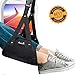 Celebrita MMA Foam Airplane Footrest Hammock, Portable Adjustable Leg Rest for Plane/Office/Home, Black