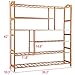 Ollieroo Bamboo Shoe Rack 6-Tier Entryway Shoe Shelf Storage Organizer Free Standing Shelves