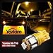 Yorkim 194 LED Bulbs Amber 6000k Super Bright Newest 5th Generation Universal Fit Pack of 10, Amber T10 LED Bulbs, 168 LED Bulb Amber, 2825 LED Bulb, W5W LED Bulb, 194 Amber LED Interior Light for Car