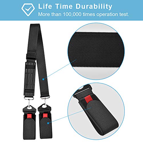 GREENEVER Ski Strap,Ski Carrier,Ski Straps and Pole Carrier,Ski Carrier Strap to Free Your Hands and Transport Your Ski Gear Everywhere You Go - Great for Families-Adults and Kids- Ski Carriers - Thumbnail 3