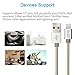 Aonsen Lightning Cable,2Pack 6FT Nylon Braided 8 Pin iPhone Cord,Charge and Sync for iPhone 6/6 Plus/6s/6s Plus/5/5c/5s,iPad 4 Mini Air(Gold)