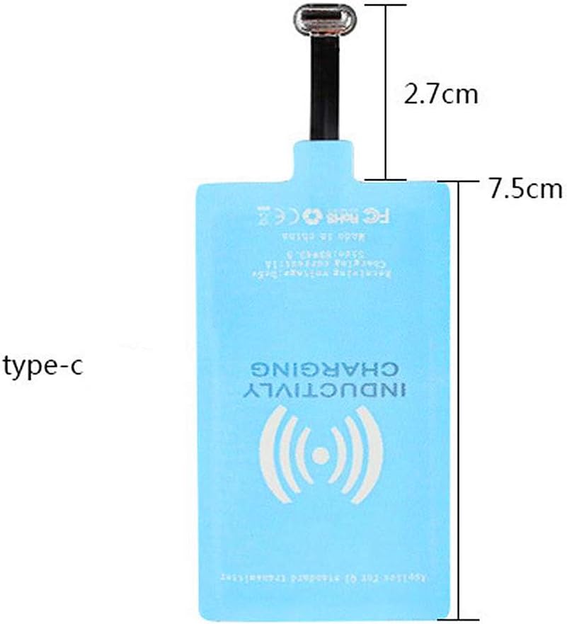AISHEMI Wireless Charging Receiver Adapter with Fast Smart Microchip Technology for Samsung LG Huawei Sony Motorola Xiaomi Alcatel All Android Device USB Type-C: Home Audio & Theater