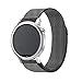 Magnetic Milanese Loop Replacement Stainless Steel Watch Band Strap for Moto 360 2nd Gen - Man 46mm (Black, 22mm)