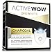Active Wow 24k White Charcoal Teeth Whitening Kit - LED Teeth Whitening Kit with LED Light, Fluoride Free, Mint Flavor, 30 Treatments